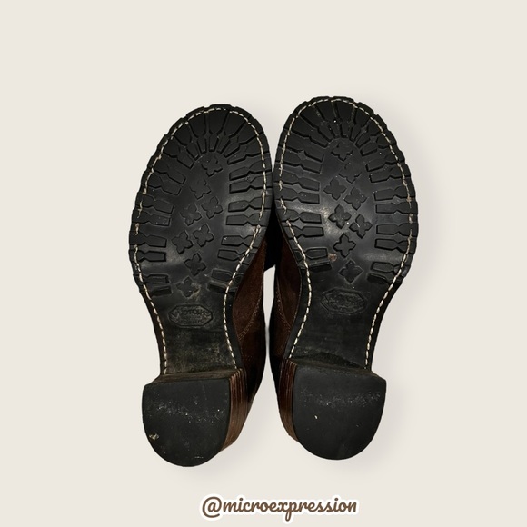 $428 Frye Sabrina 6G Lace Up Dark Brown Real Leather Suede Moto Combat Moto Boot - Picture 10 of 13